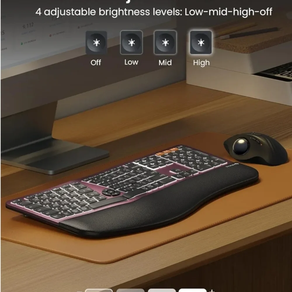 Ergonomic Keyboard Wrist Rest - Black and Gray